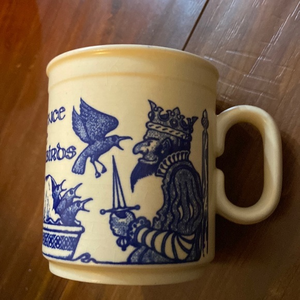 Vintage Hornsea pottery Mug SING A SONG of SIXPENCE John Clappison design 1970's